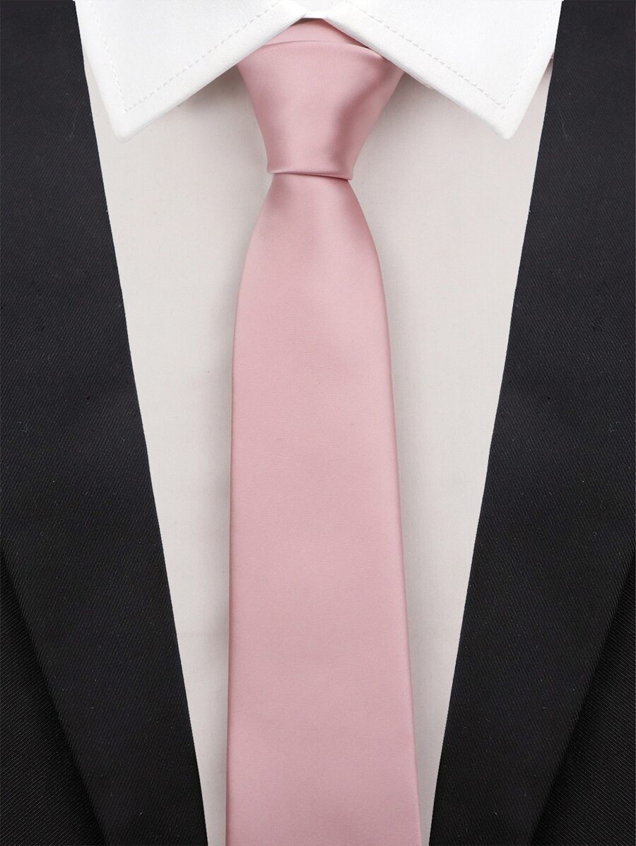 ZONFAZ 1pc Men's Business Fashion Necktie For Decoration For Men Gifts Casual Men Necktie,Accessories,Festival,Graduation Gift,Accessories - Baby Pink - View 1