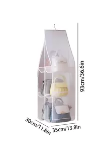 1 件 6 格/8 格挂袋收纳架，衣柜壁橱储物架，返校季 - 白色 - 查看 2
