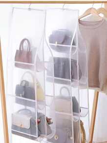 1 件 6 格/8 格挂袋收纳架，衣柜壁橱储物架，返校季 - 白色 - 查看 5