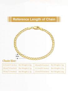 ORSA JEWELS 1 PC Genuine 925 Sterling Silver Chain Bracelet Unique Diamond-Cut Link Chain Design Gorgeous Jewelry Best Gift For Anniversary Day - Yellow Gold - View 4