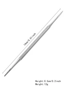 1pc Foot Nail Groove Cleaner - Silver - View 4