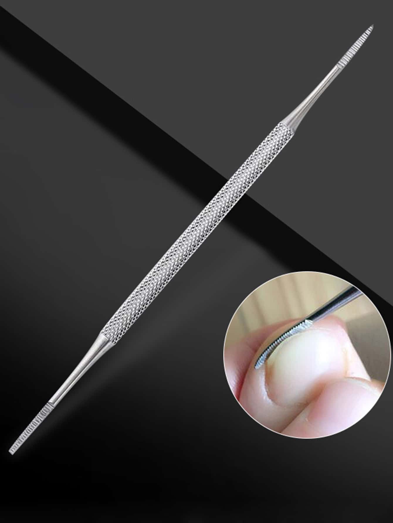 1pc Foot Nail Groove Cleaner - Silver - View 1