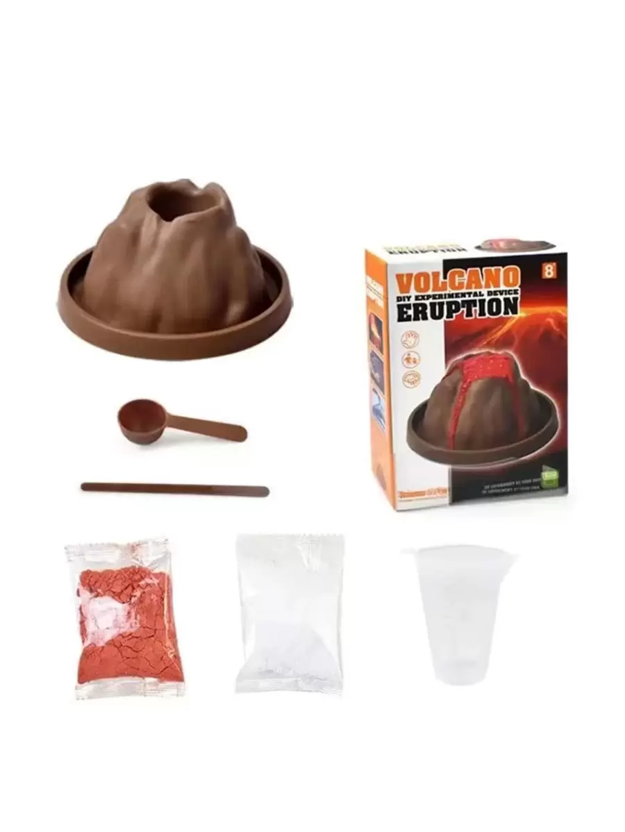 Children's Science Experiment Kit For Making Small Volcano And Iceberg Eruption DIY Educational Toy For Kindergarten And Primary School Students, Cultivating Hands-On And Problem-Solving Skills, Stimulating Scientific Thinking And Exciting Children's Interest In Natural Science And Technology.Worry-Free Chemistry And Volcano Toy Set For Educational Scientific Experimenting., Physics, Science Experiment Kit, Boys Toys Age 7 - Burnt Orange - View 1