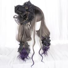 Bóng Dài Quăn Bộ tóc giả tổng hợp Cosplay Tóc mái - Lanh nâu - Xem 6