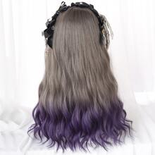 Bóng Dài Quăn Bộ tóc giả tổng hợp Cosplay Tóc mái - Lanh nâu - Xem 7