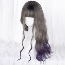 Bóng Dài Quăn Bộ tóc giả tổng hợp Cosplay Tóc mái - Lanh nâu - Xem 4