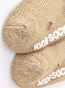 5雙嬰兒襪子帶防滑凝膠和蘑菇下擺適合春天和秋天