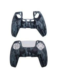 1pc PS5 Controller Cover, Hydrographic Printing Silicone Game Protective Case With Non-Slip, Sweatproof, Dustproof And Scratch Resistant Features, Enhancing Gaming Experience - Multicolor - View 1