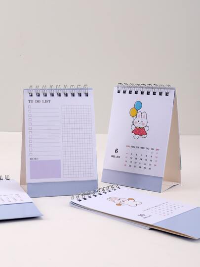 1pc Cartoon Rabbit Pattern 2023 Calendar With Random Design