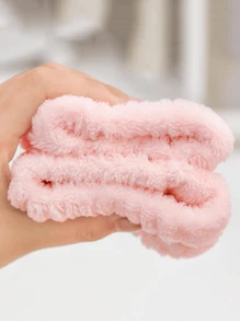 1 套毛巾布发带、海绵发夹、扭云发饰、洗脸头带、腕带、防潮套和护腕家居浴室装饰 - 粉色 - 查看 3