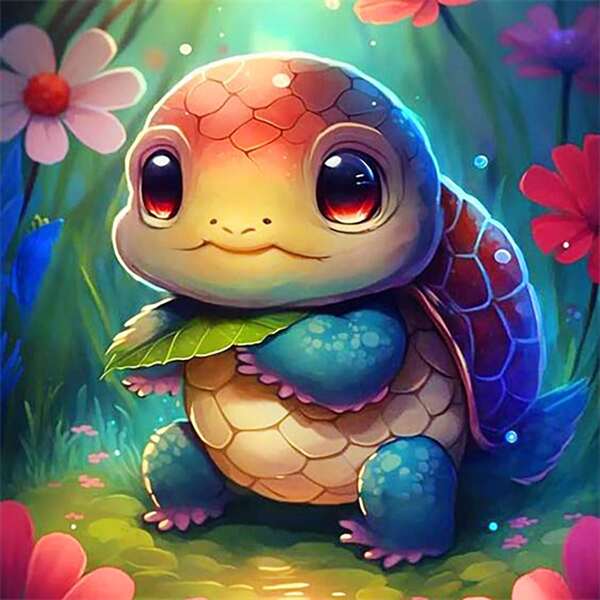 محبوب صغير سلحفاة تصميم - يفتح لك إِبداع 5D لوحة الماس عدة