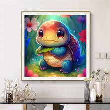 迷人的小的龜設計-打開你的創造力5D水鑽繪畫成套工具 - 綠色 - 查看 2