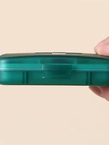 1入組便攜藥箱密封防潮小收納盒適用於分離 - 黑色 - 查看 8