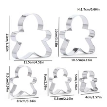 5入組/套不銹鋼薑餅人餅乾模具,可愛熊形狀餅乾切片機,聚合物粘土工具,廚房DIY烘焙工具