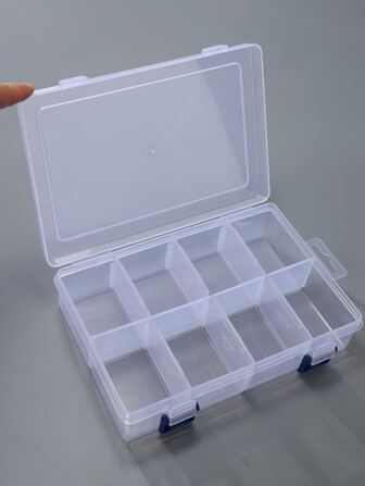Thickened PP Material 8-Grid Detachable Compartment Storage Box, Suitable For Hardware Parts, Beads And Small Items Back To School