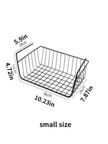 1pc Iron Kitchen Storage Rack, Modernist Solid Storage Rack For Kitchen - Black - View 4