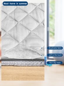 1PC Summer Dog Mat Breathe Freely Sleeping Cat Mat Bed Heat Dissipation Pet Mat Bed - Light Grey - View 6