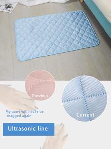 1入組夏天狗狗地墊呼吸自在地睡眠貓地墊床散熱寵物墊床 - 藍白色 - 查看 7