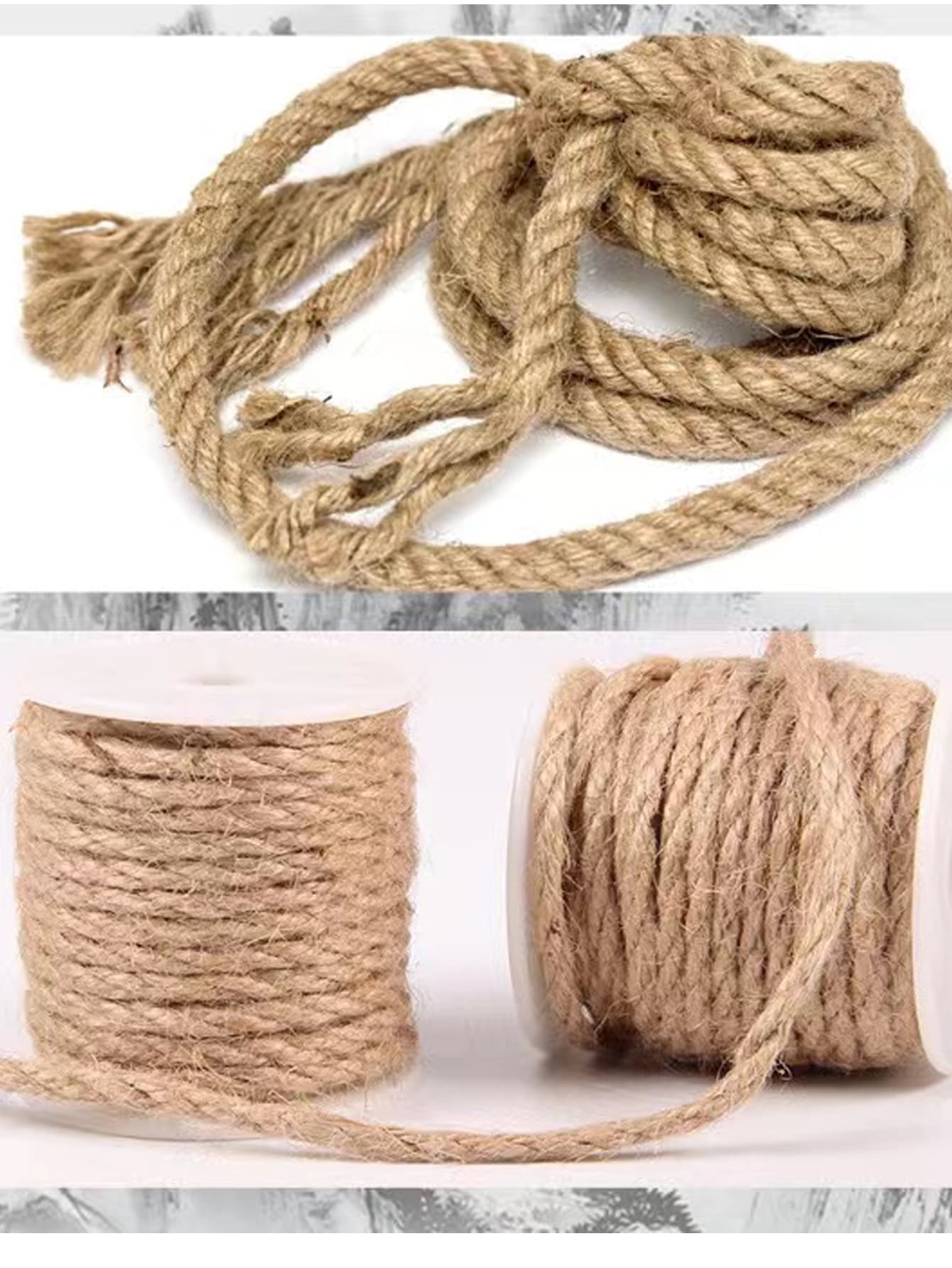 1roll 10m 1.2cm Thick Rope - Yellow - View 1