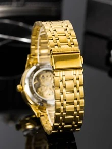 Men's Casual Watch, Suitable For Daily Wear - Gold - View 3