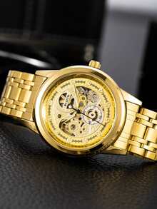 Men's Casual Watch, Suitable For Daily Wear - Gold - View 1