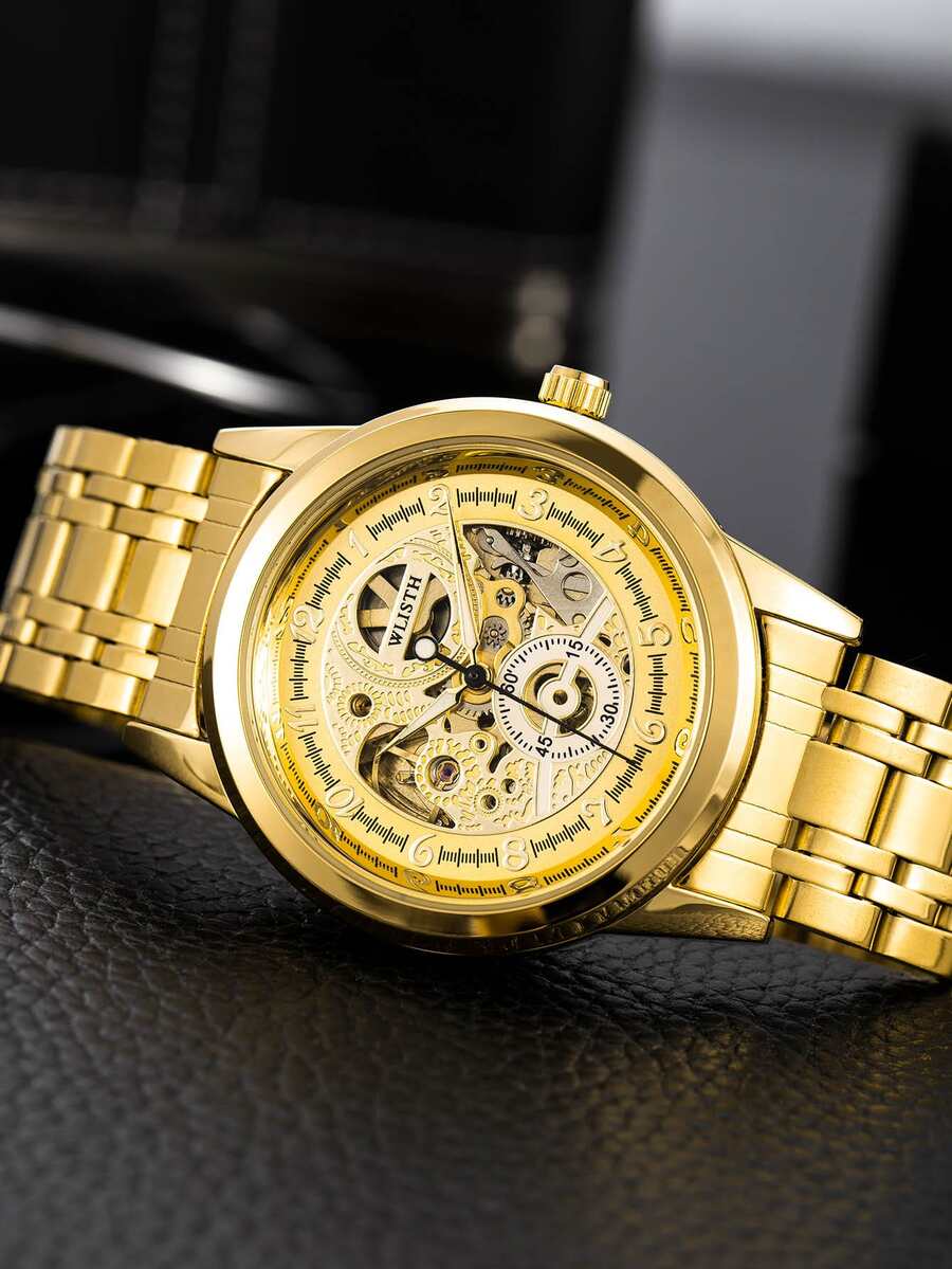 Men's Casual Watch, Suitable For Daily Wear - Gold - View 1