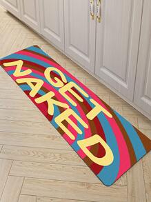 1 件設計廚房/浴室地墊,可愛防滑吸水地毯,字母浴室/廚房墊,異想天開的家居裝飾 - 黃色 - 查看 4