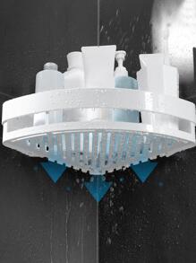 1 chiếc kệ góc bằng nhựa PP không cần khoan, màu trắng, gắn tường dùng cho phòng tắm và phụ kiện phòng tắm. - trắng - Xem 5