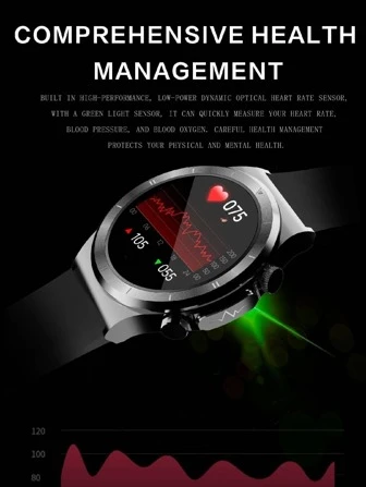 Little meatball T30 Smart watch,Fitness Tracker,ECG,Blood glucose,BT Daily Call,24/7 sleep monitoring,Waterproof Fitness,for Android iPhones,1.39'' Sports,