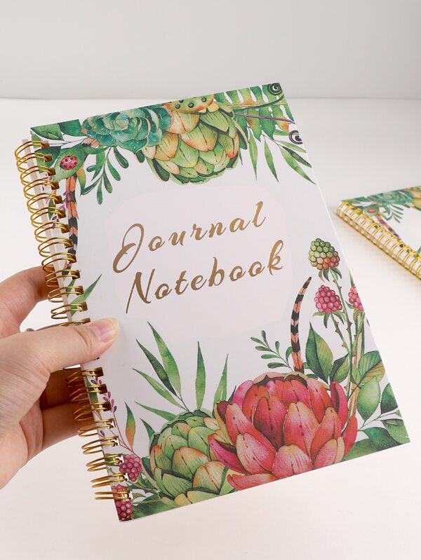 1pc A5 Spiral Notebook With Removable Pages, English, Flip Sides
