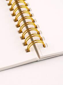 1pc A5 Spiral Notebook With Removable Pages, English, Flip Sides, Perfect For Daily Planning, Note Taking, Drawing And Sketching - White - View 5