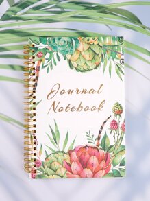 1pc A5 Spiral Notebook With Removable Pages, English, Flip Sides, Perfect For Daily Planning, Note Taking, Drawing And Sketching - White - View 3