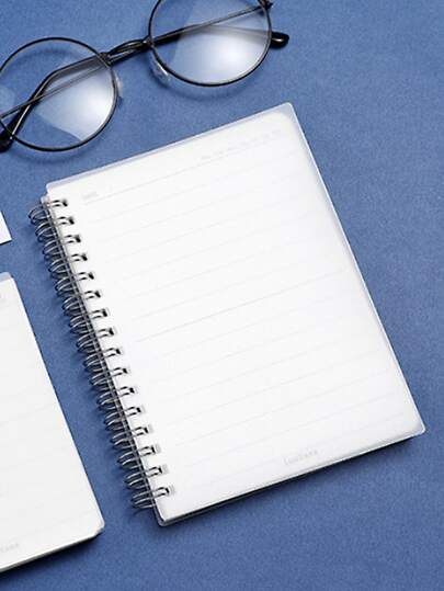 5本簡易翻蓋網格本A5筆記本學生英語記事本磨砂封面翻蓋線圈本80張160頁