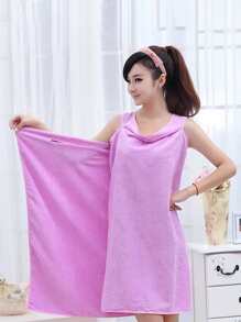 1 Miếng Màu thuần Hấp thụ Sấy khô nhanh Có thể đeo được Khăn tắm ( Tím ) ) - Màu tím - Xem 6