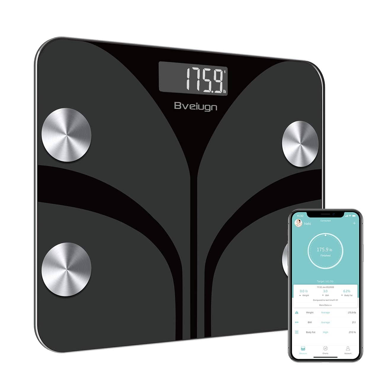 Scale for Body Weight and Fat Percentage, Digital Accurate Bathroom ...