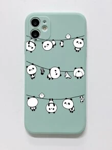 Cartoon Panda Phone Case - Cadet Blue - View 2