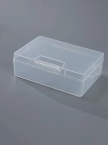 Transparent Plastic Container Box With High Lid For Small Hardware Tools, Mobile Phone Repair, Fishing Gear - Clear - View 2