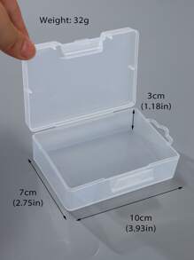 Transparent Plastic Container Box With High Lid For Small Hardware Tools, Mobile Phone Repair, Fishing Gear - Clear - View 1