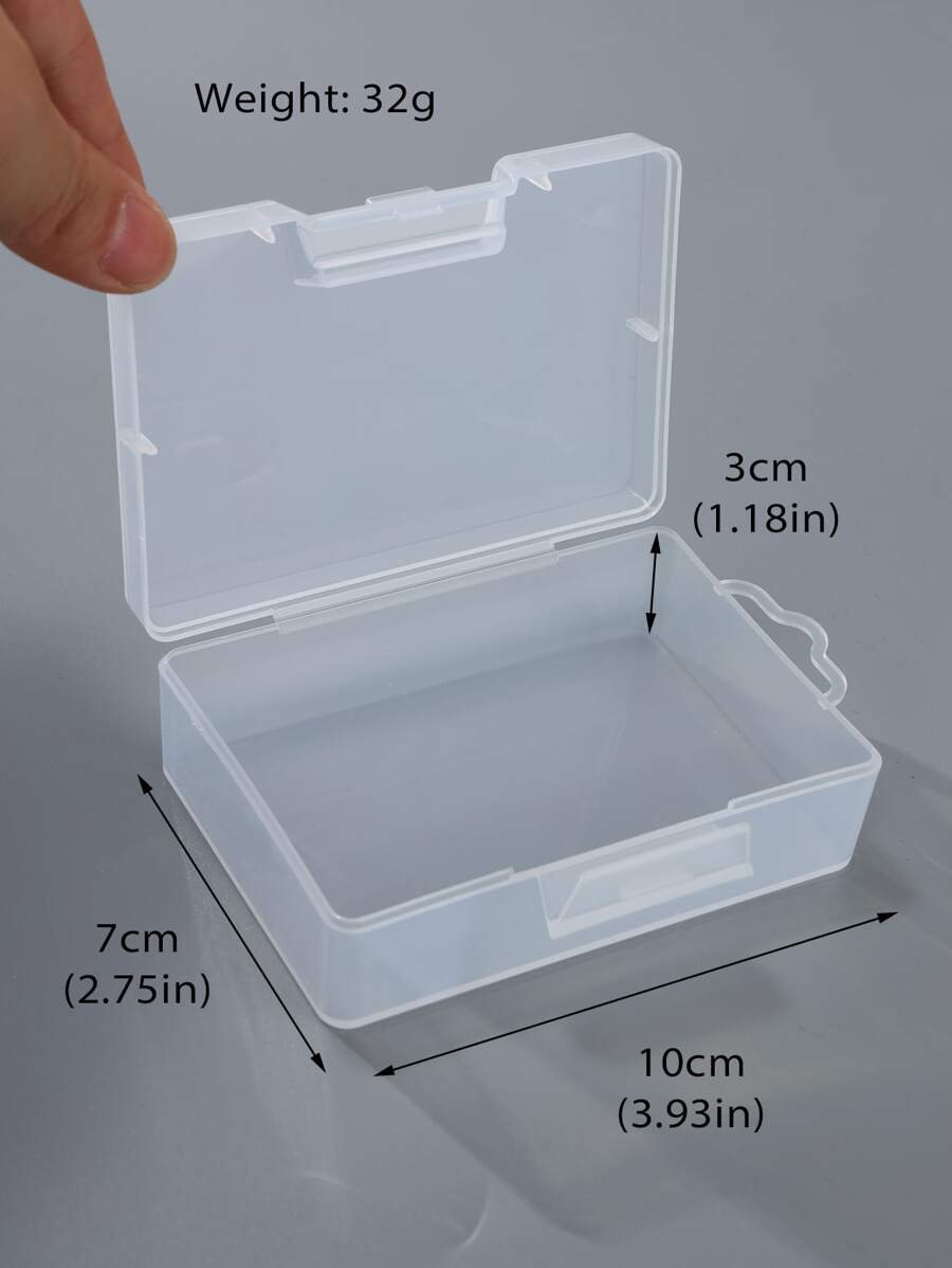 Transparent Plastic Container Box With High Lid For Small Hardware Tools, Mobile Phone Repair, Fishing Gear - Clear - View 1