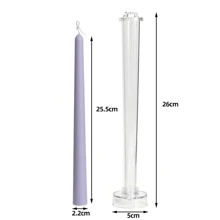 Khuôn nến Acrylic có đầu tròn và thanh dài, Dụng cụ làm nến bằng nhựa mịn, Quà tặng trang trí đám cưới tự làm - trắng - Xem 7