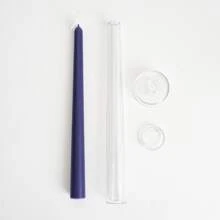 Khuôn nến Acrylic có đầu tròn và thanh dài, Dụng cụ làm nến bằng nhựa mịn, Quà tặng trang trí đám cưới tự làm - trắng - Xem 5