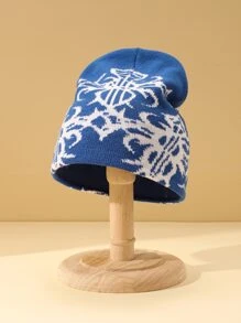Mũ len dệt kim Jacquard Y2K nhiều màu dành cho nữ mùa đông thu - Nhiều màu - Xem 1