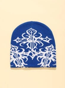 Mũ len dệt kim Jacquard Y2K nhiều màu dành cho nữ mùa đông thu - Nhiều màu - Xem 2