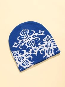 Mũ len dệt kim Jacquard Y2K nhiều màu dành cho nữ mùa đông thu - Nhiều màu - Xem 3