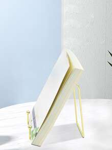 1pc Gold N Shaped Mobile Phone Holder For Table And Desktop As Picture Frame Or Magazine Decoration; Hanging Frame - Gold - View 8