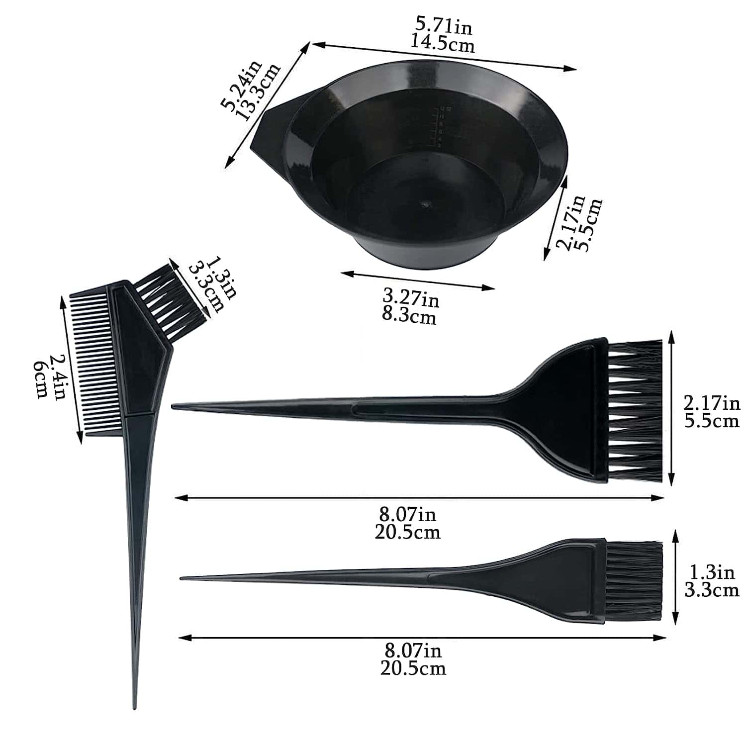 22 Pieces Professional Salon Hair Coloring Dyeing Kit,Hair Dye Brush