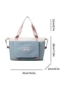 Bolsa de viaje plegable de gran capacidad - Neblina azul - Ver 6