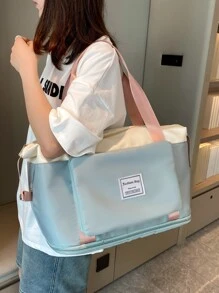 Bolsa de viaje plegable de gran capacidad - Neblina azul - Ver 4