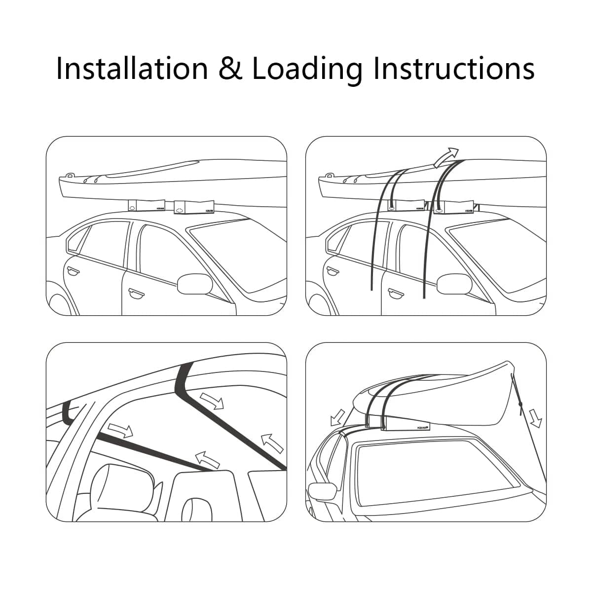 WOOWAVE Deluxe Kayak Carrier Kit Universal Soft Standard Foam Block for