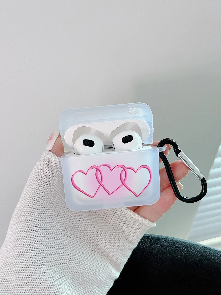 愛心圖案耳機殼適用於Airpods - 彩色 - 查看 1